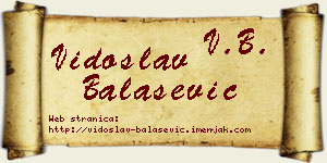 Vidoslav Balašević vizit kartica